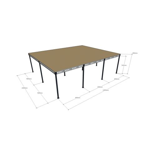 Lagerbühne neu 12,00 x 10,00 m, Tragkraft 500 kg / m²