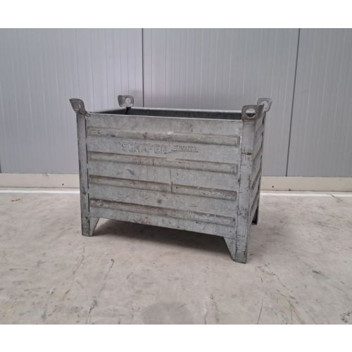 Stapelbehälter Transportbehälter, SSI Schäfer, gebraucht /  850 x 550 x 670 mm (BxTxH) / feuerverzinkt/ stapelbar